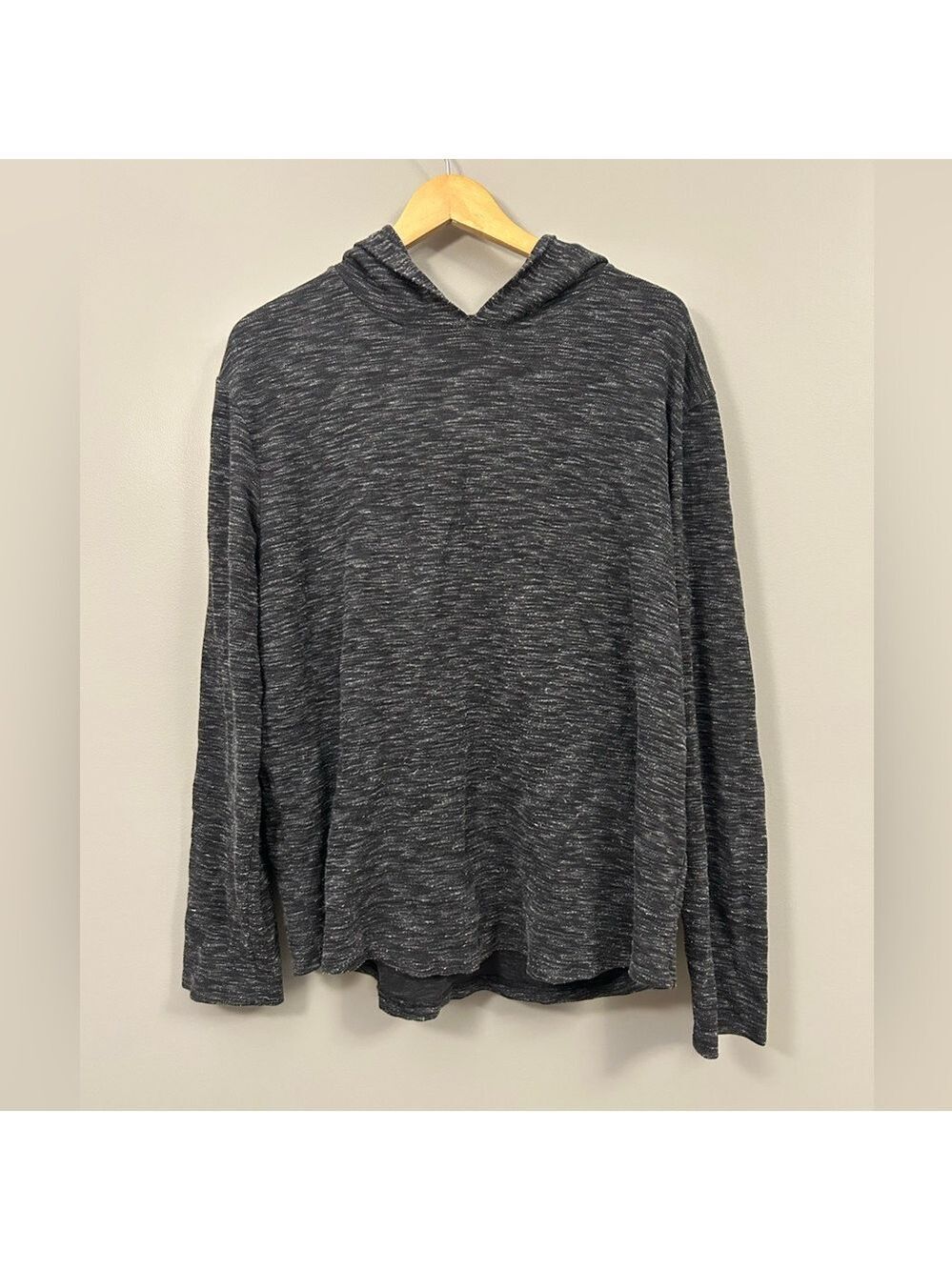 Vince Charcoal Knit Hoodie Mens Size Large